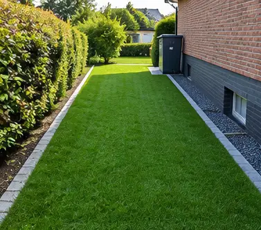 Rasenfläche nach der Erneuerung